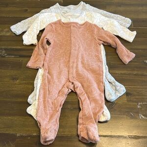 M&S Marks & Spencer Bundle Button Footsie One Piece Neutral Baby 3-6 months